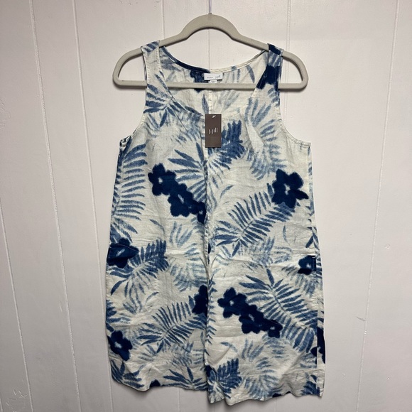 J. Jill Dresses & Skirts - NWT! - J.Jill Linen Sleeveless Dress in Tropical Print - Medium Petite